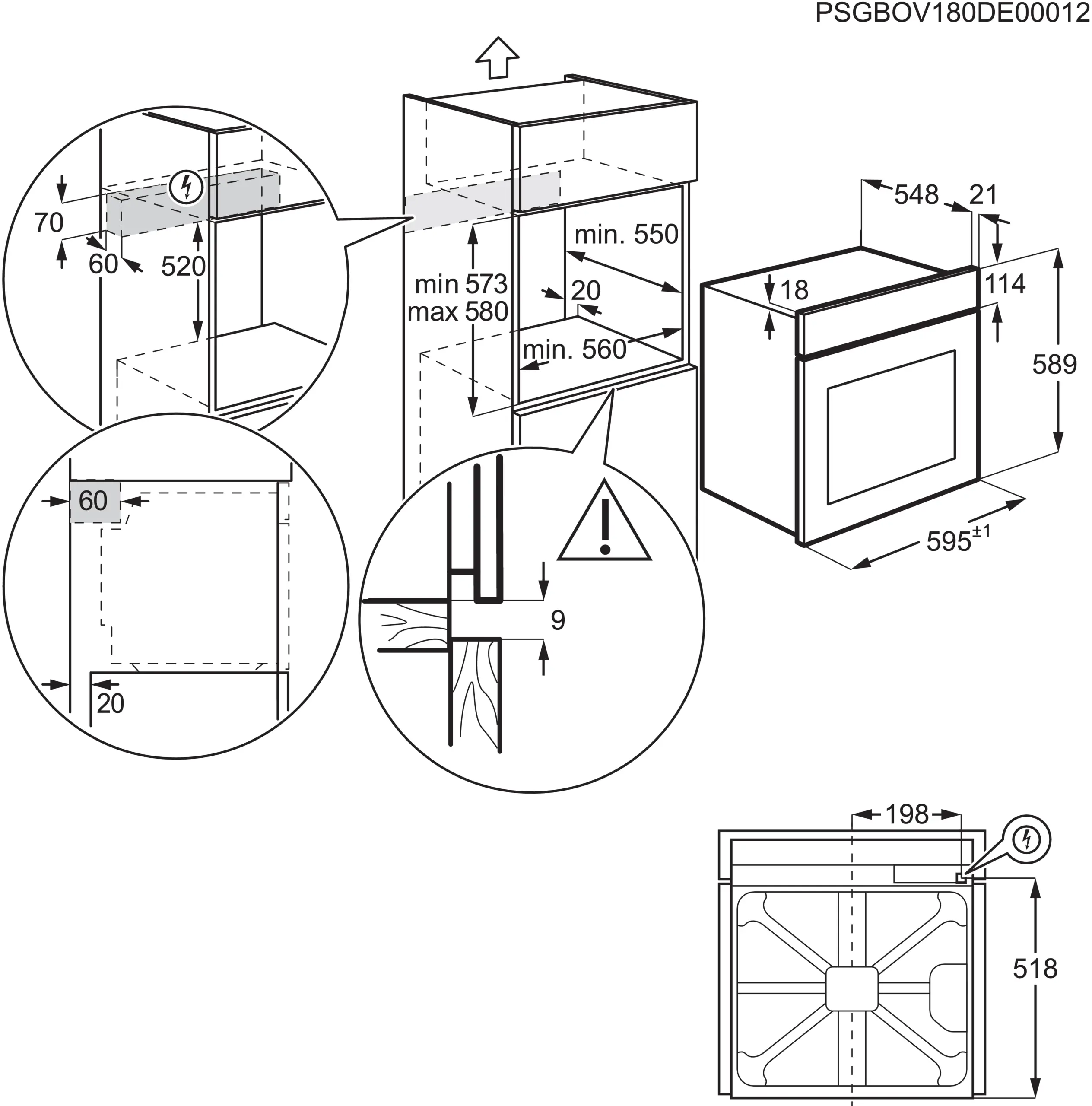 Piekarnik elektryczny Electrolux 600 SurroundCook EOF4P56X Termoobieg Czarny inox