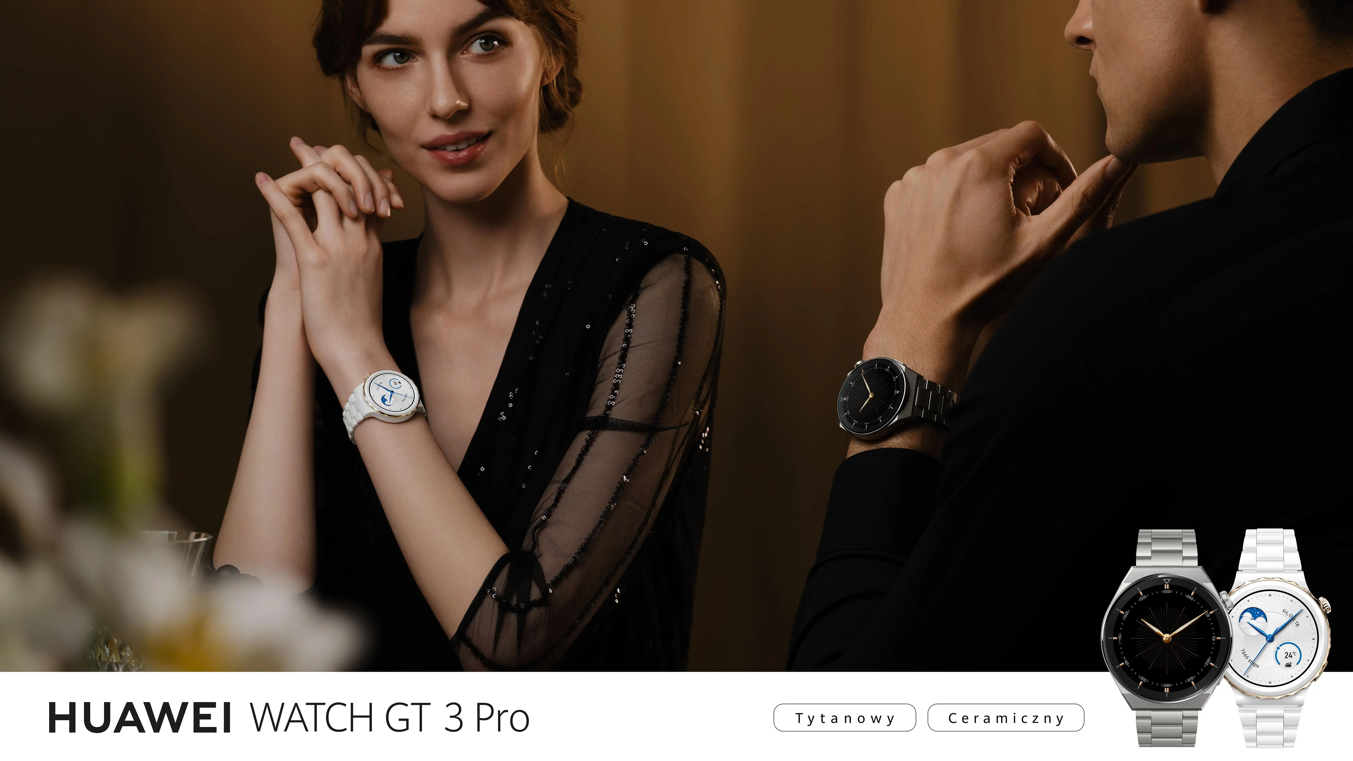Smartwatch Huawei Watch GT 3 Pro Elegant 43mm GPS Biały