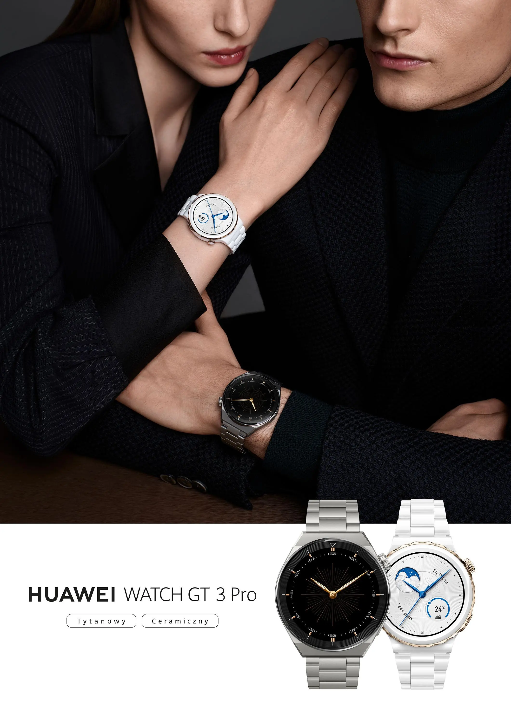 Smartwatch Huawei Watch GT 3 Pro Elegant 43mm GPS Biały