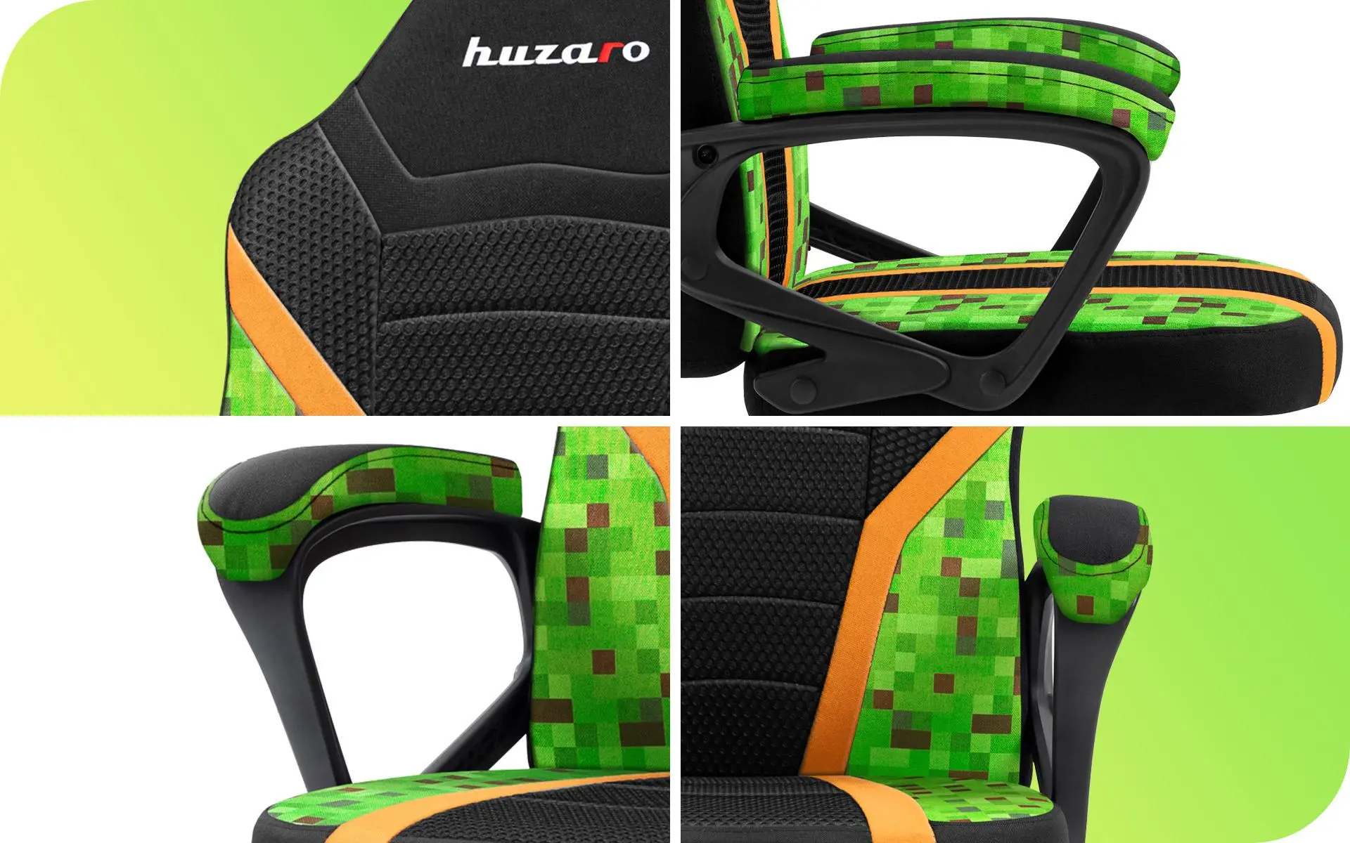 Fotel Huzaro Ranger 1.0 Mesh Dla dzieci do 130kg Tkanina Pixel