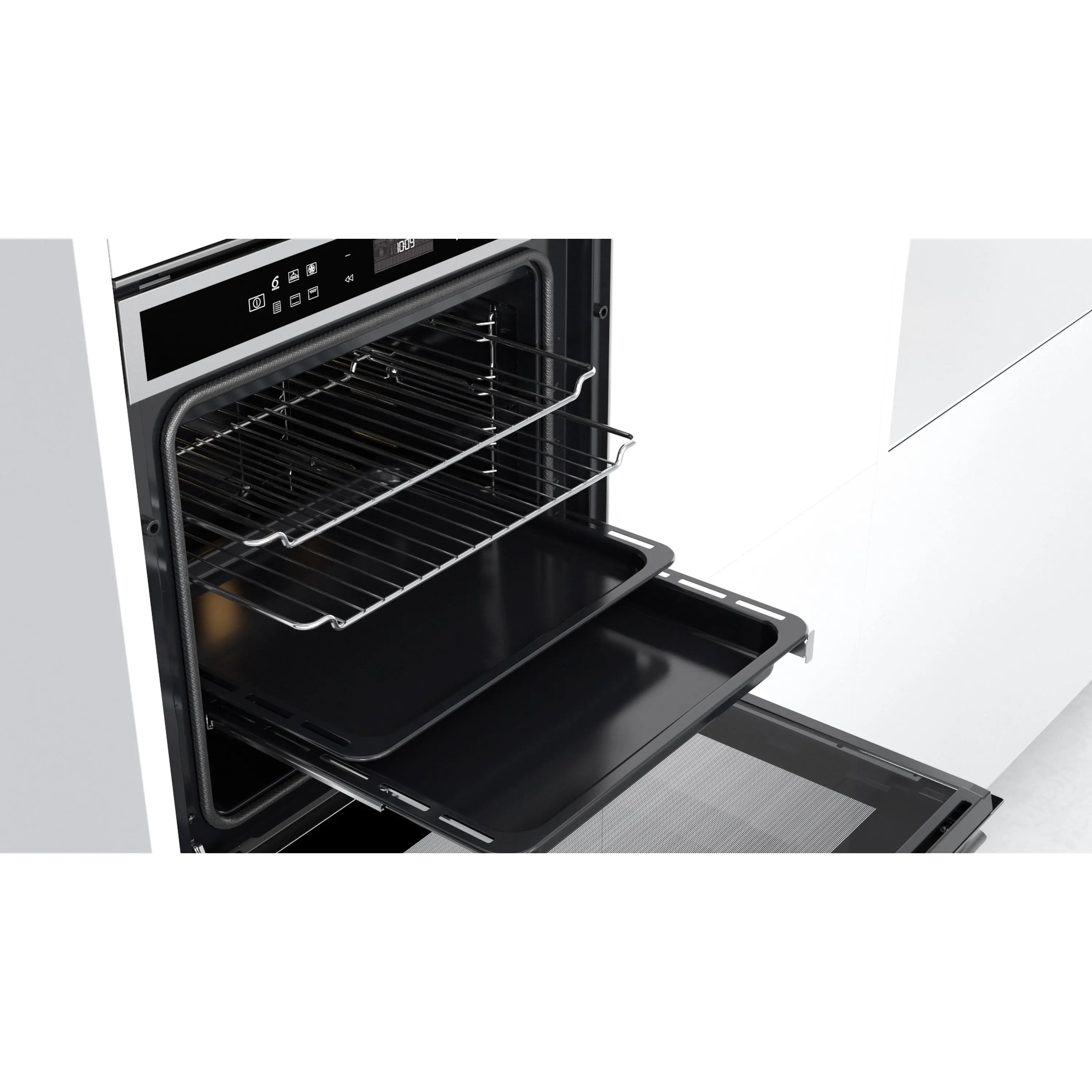 Piekarnik elektryczny parowy Whirlpool W6 OS4 4S2 P BL Termoobieg Czarny