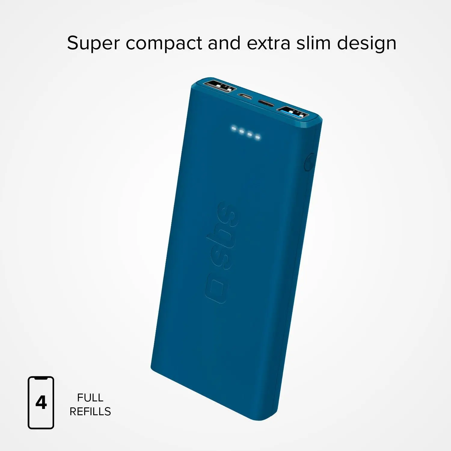 Powerbank SBS TTBB10000FASTA 10000mAh USB-C + micro USB 10W Niebieski
