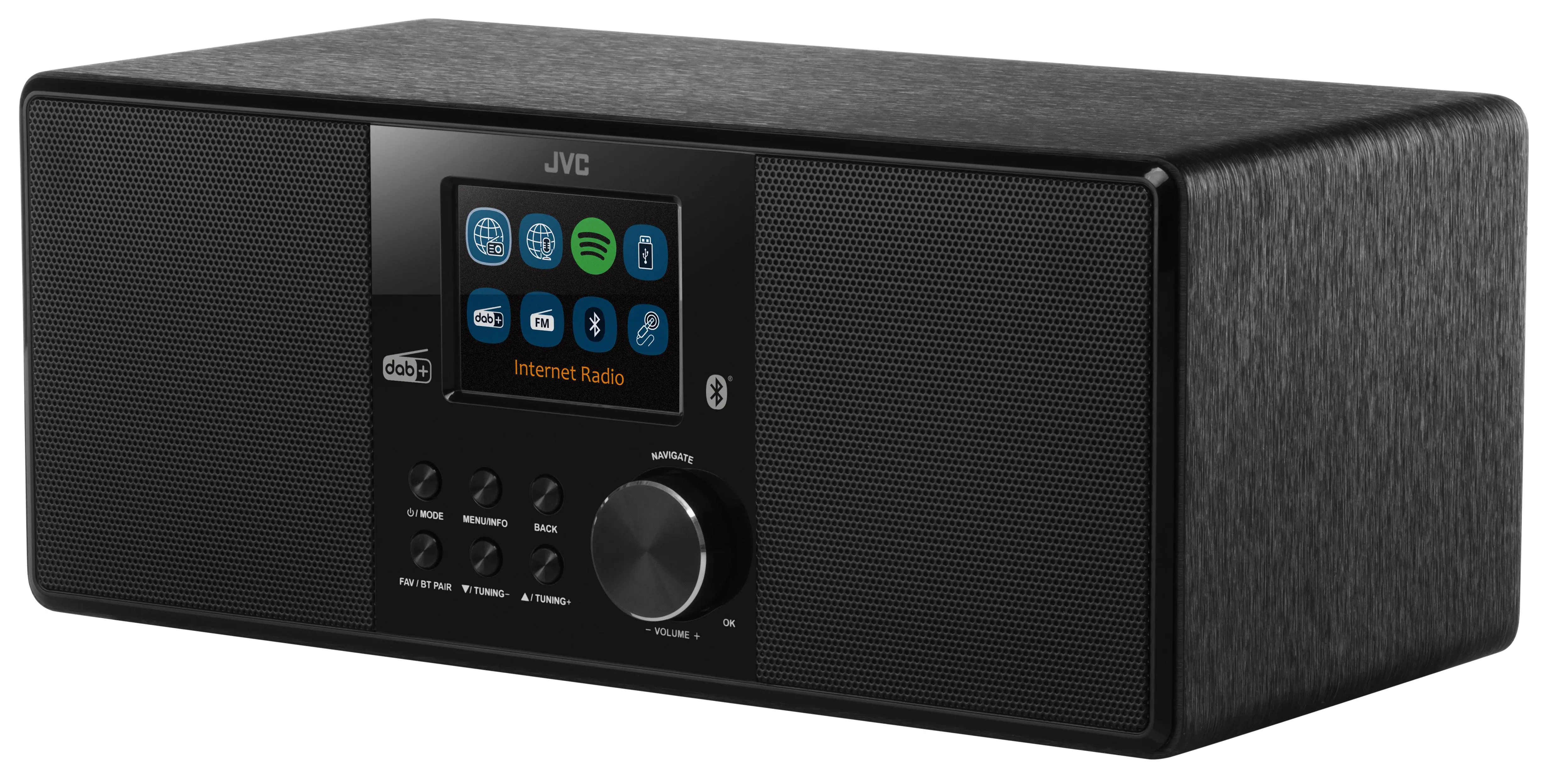 Radioodbiornik JVC RA-E981B Radio FM DAB+ Internetowe Bluetooth Czarny