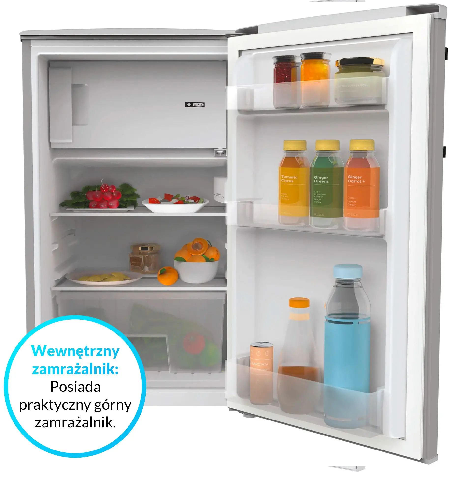 Lodówka Candy COT1S45ESH 84cm Srebrny