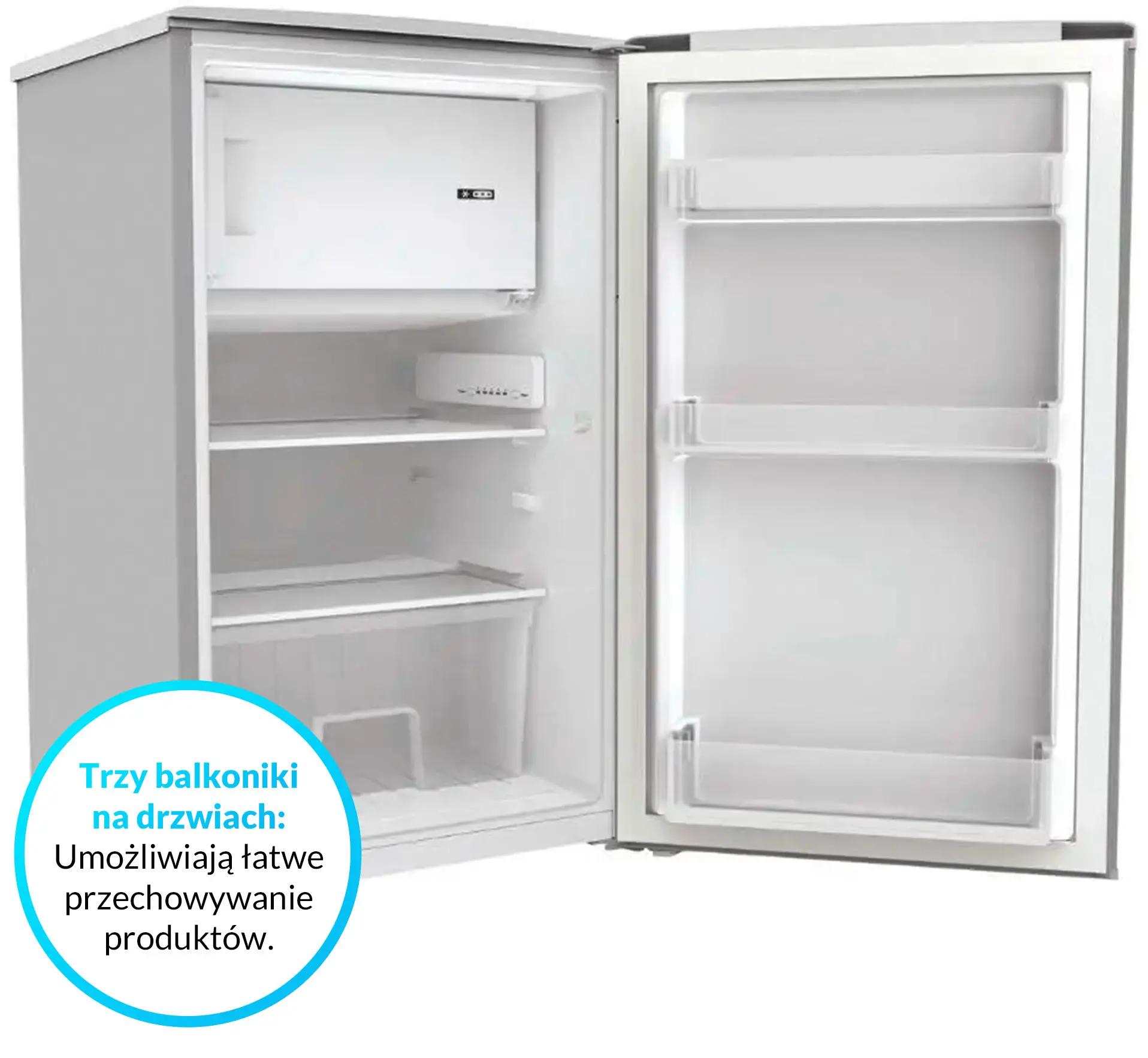 Lodówka Candy COT1S45ESH 84cm Srebrny