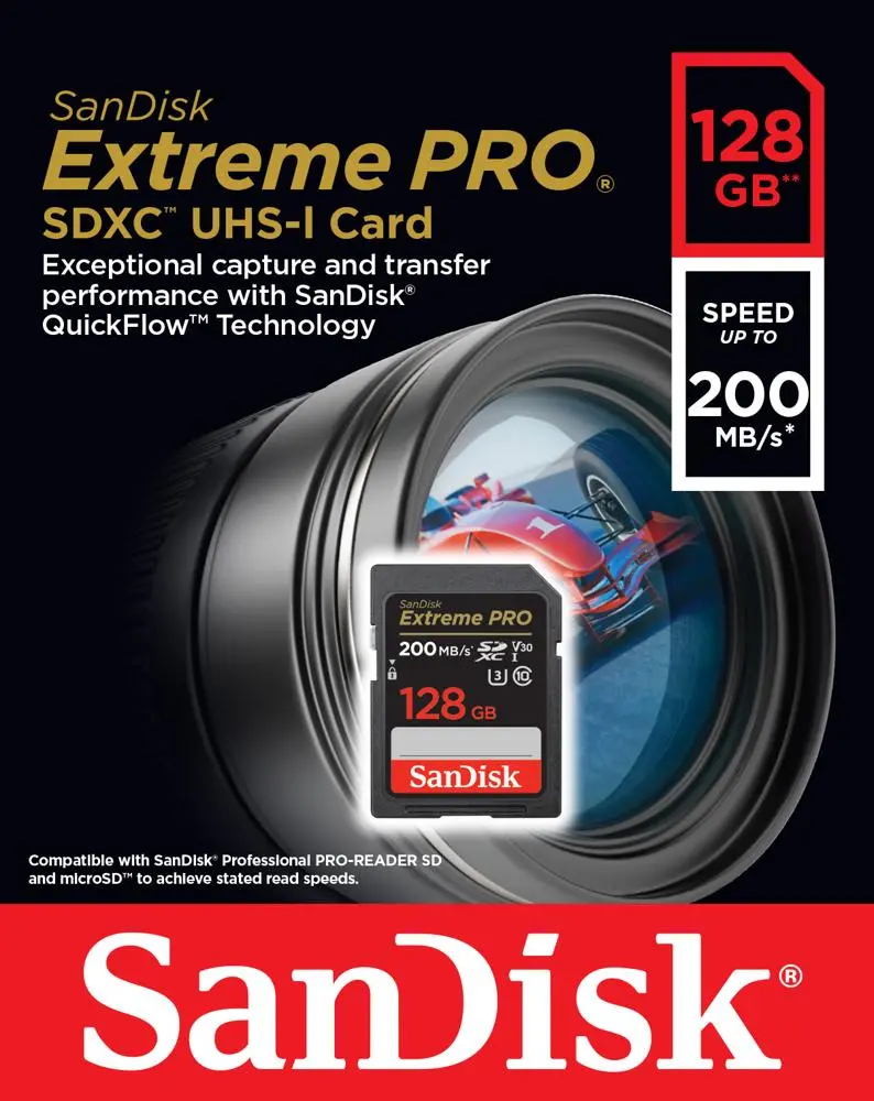 Karta pamięci SanDisk SDXC 128GB Extreme Pro 200/100MB/s
