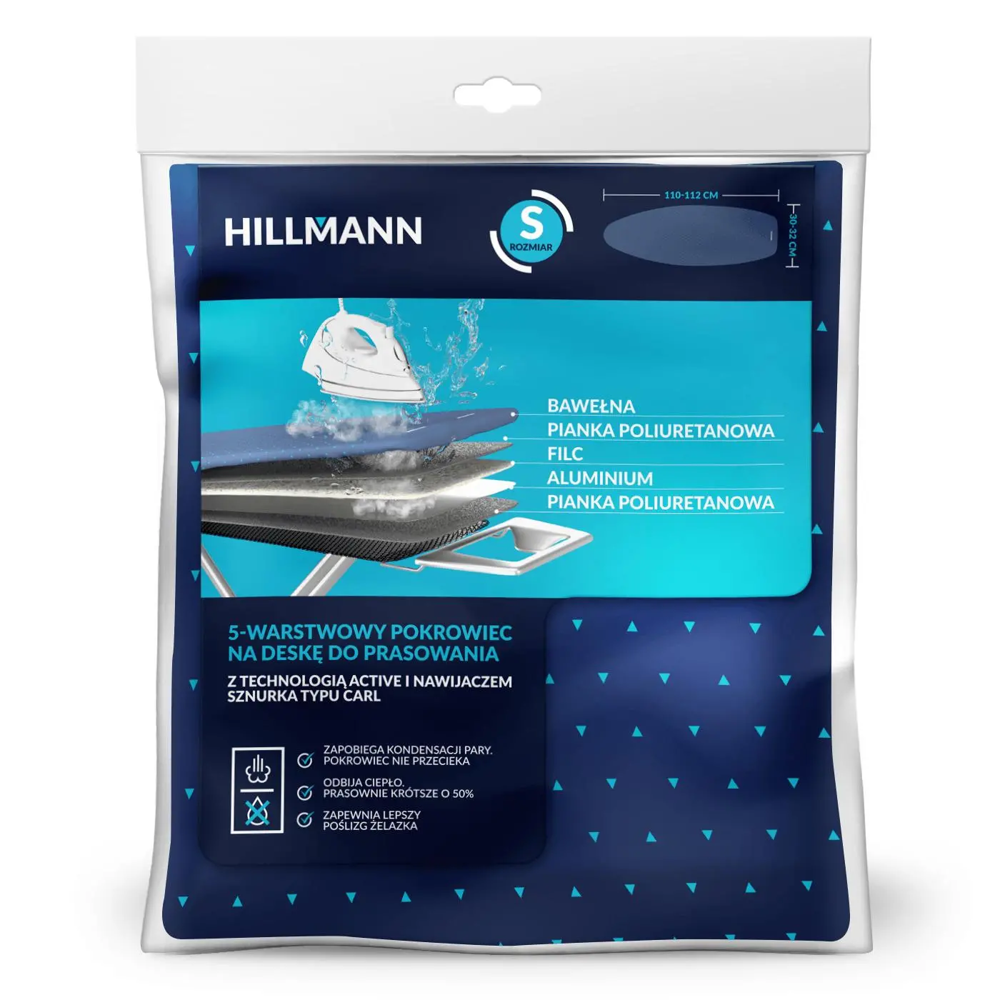 HILLMANN EPOK02S 5-warstwowy z nawijaczem sznurka S 120x38 cm