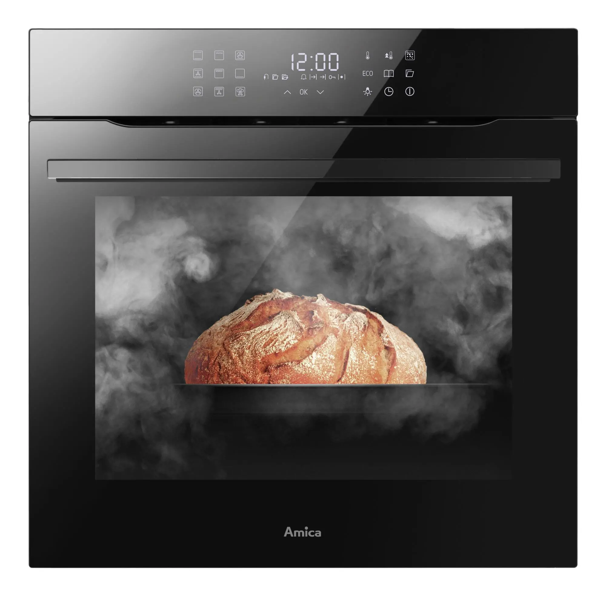 Piekarnik elektryczny parowy Amica ED97599BA+ X-Type Steam PO Termoobieg Termosonda Czarny