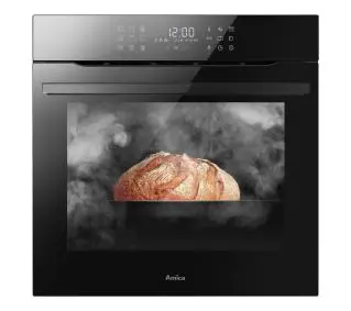 Електрична парова духовка Amica ED97599BA+ X-TYPE STEAM PO з турбовентиляцією, Чорна