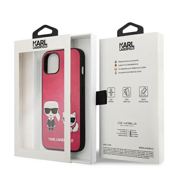 Etui Karl Lagerfeld Ikonik Karl & Choupette KLHCP13SPCUSKCP do iPhone 13 mini