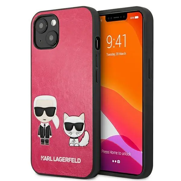 Etui Karl Lagerfeld Ikonik Karl & Choupette KLHCP13SPCUSKCP do iPhone 13 mini
