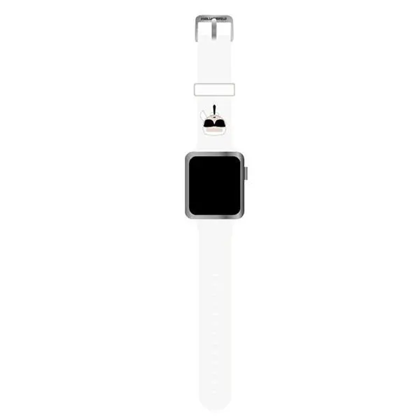 Pasek Karl Lagerfeld KLAWMSLKW Apple Watch 38/40/41mm Biały