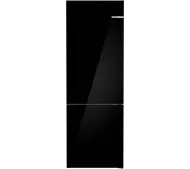 Bosch Serie 6 KGN49LBCF Pełny No Frost 203cm Szuflada z kontrolą wilgotności Czarne szkło