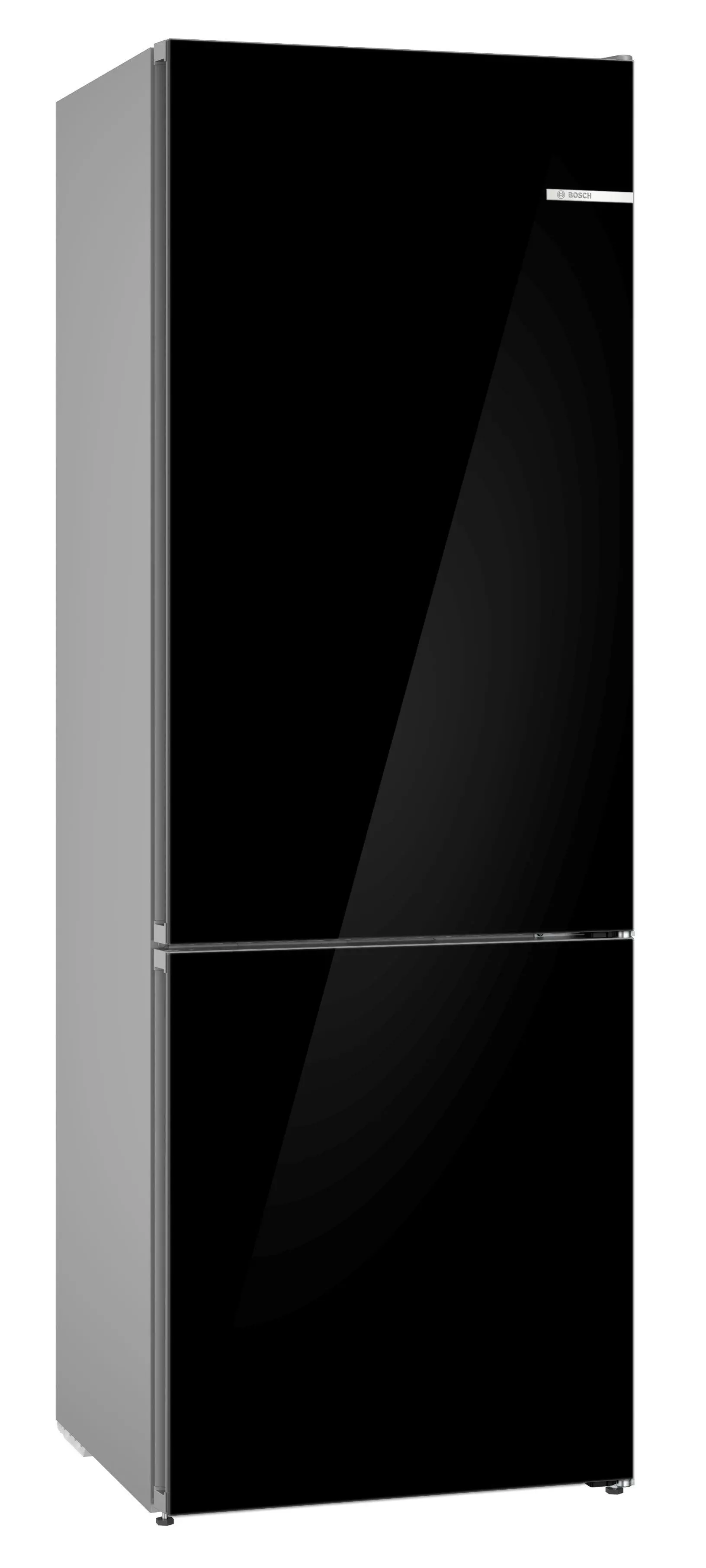 Bosch Serie 6 KGN49LBCF Pełny No Frost 203cm Szuflada z kontrolą wilgotności Czarne szkło