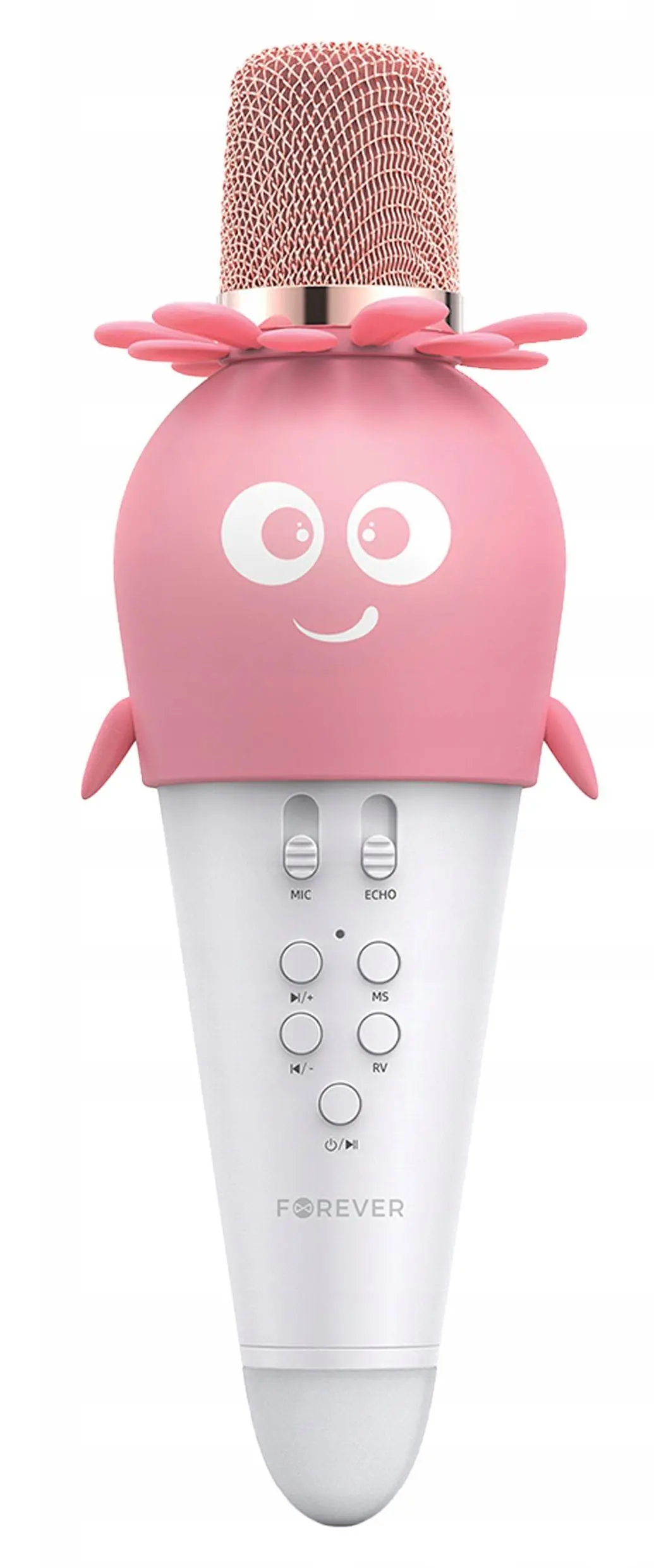 Mikrofon z głośnikiem Bluetooth Forever AMS-200 dla dzieci 5W Różowy