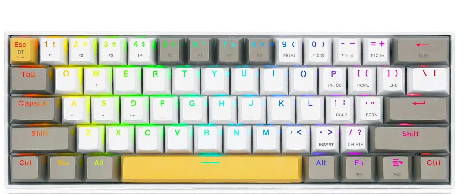 Klawiatura mechaniczna Redragon Draconic PRO K530 Brown Switch Biało-szary