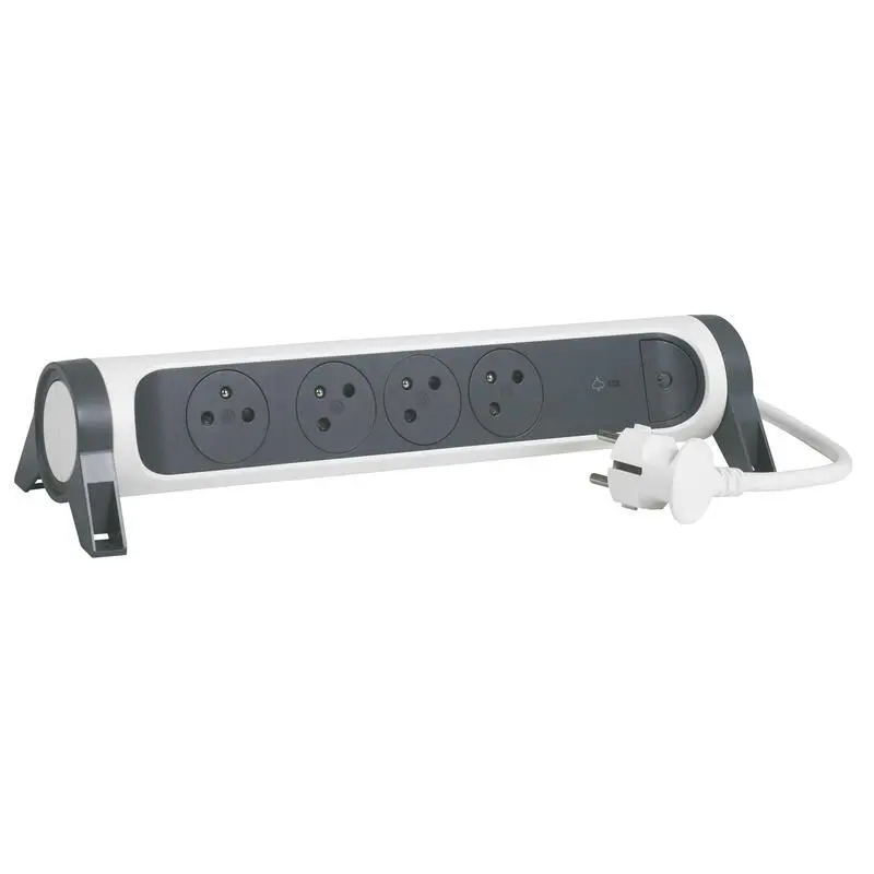 Listwa Legrand 049415 4 gniazda 1,5m Biało-grafitowy