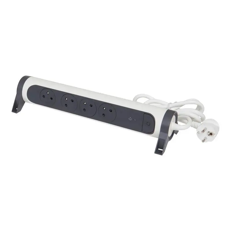 Listwa Legrand 049415 4 gniazda 1,5m Biało-grafitowy