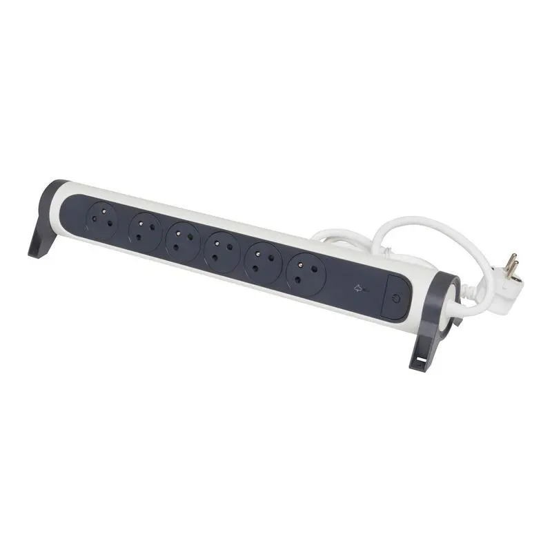 Listwa Legrand 049419 6 gniazd 1,5m Biało-grafitowy