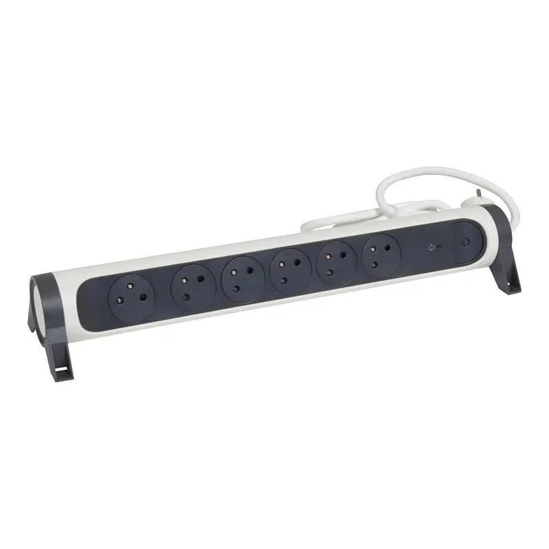 Listwa Legrand 049419 6 gniazd 1,5m Biało-grafitowy