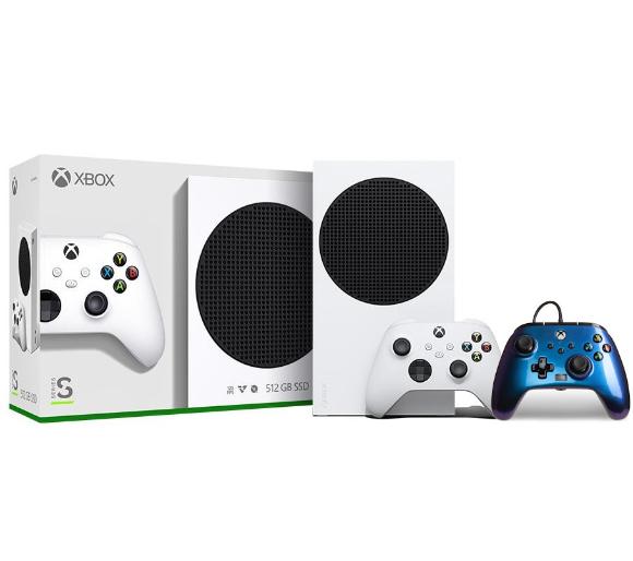 konsola Xbox Series S Xbox Series S + pad przewodowy PowerA Enhanced Nebula V2