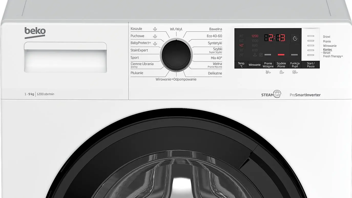 Pralka Beko WUV9612WPBSE SteamCure 9kg 1200obr/min