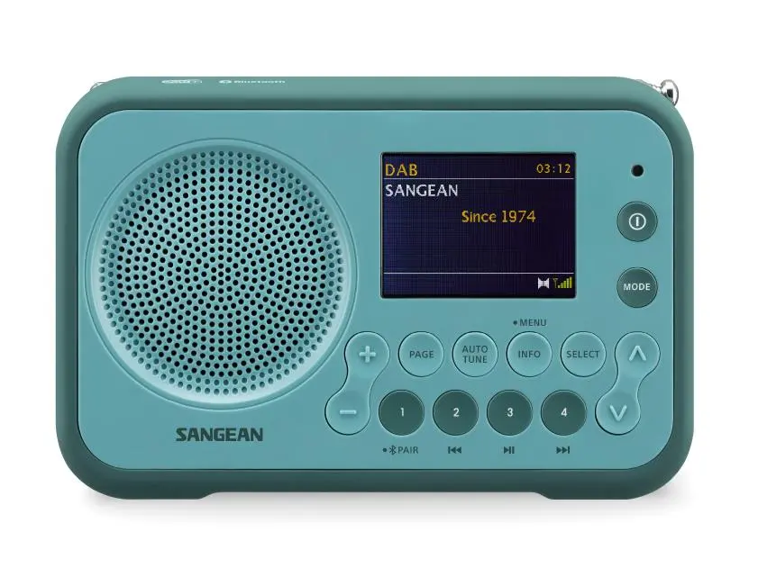 Radioodbiornik Sangean DPR-76BT Radio FM DAB+ Bluetooth Jasnoniebieski