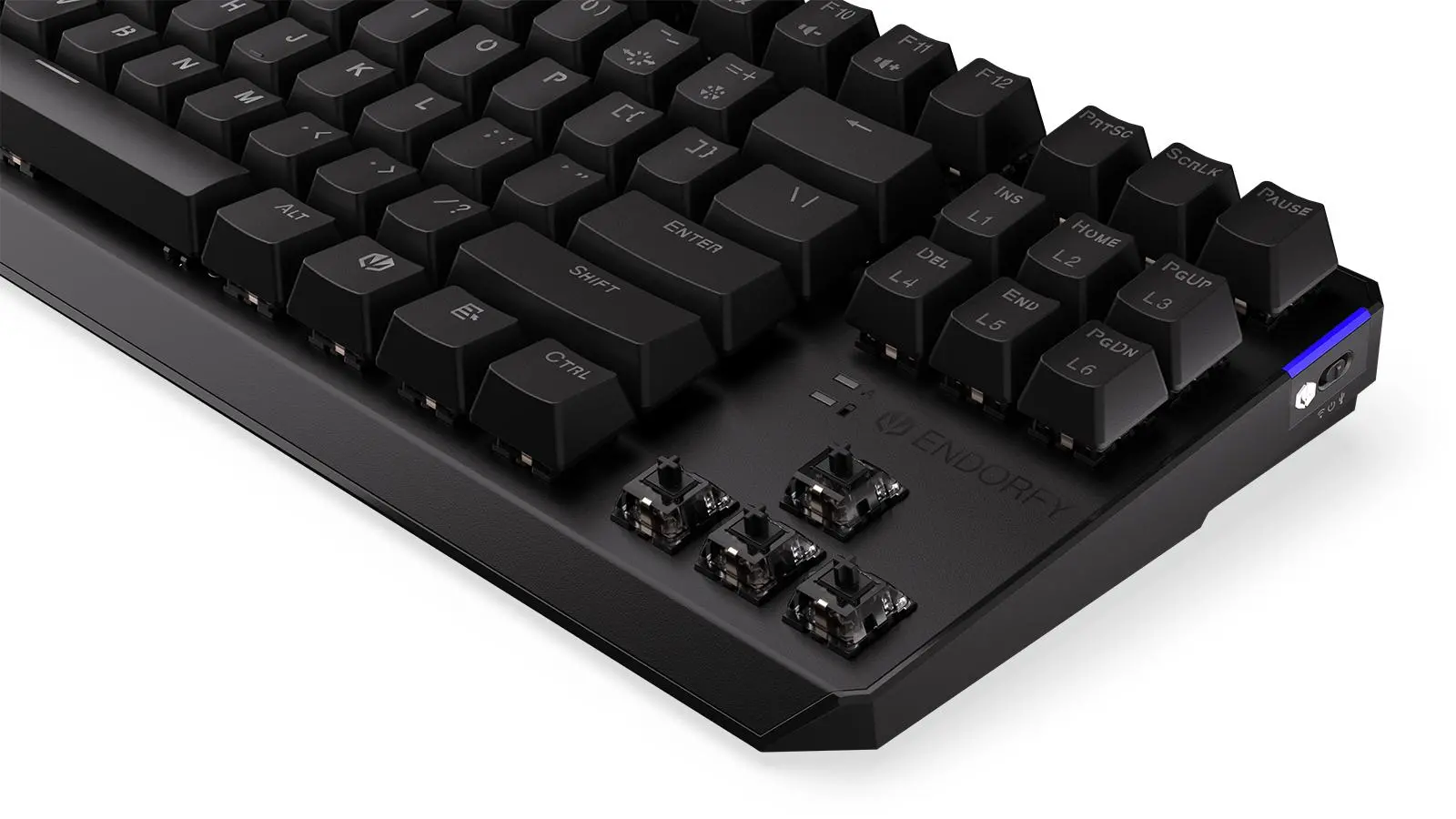 Klawiatura mechaniczna Endorfy Thock TKL Wireless Black Kailh Box Black Czarny