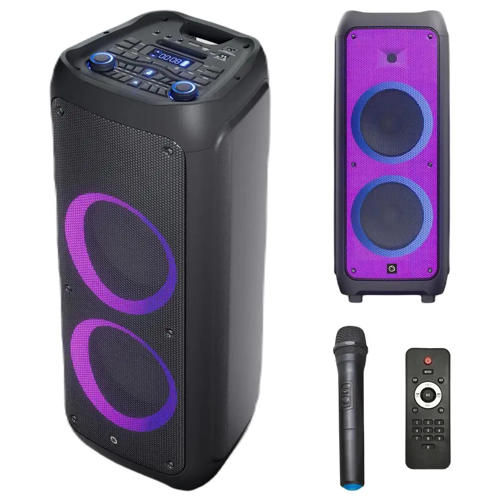 Power Audio Manta SPK5450 300W Bluetooth Radio FM Mikrofon Karaoke Czarny