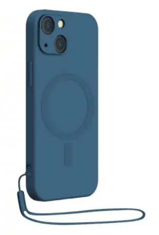 Etui BigBen MagSafe Silicone pasek do iPhone 14 Niebieski