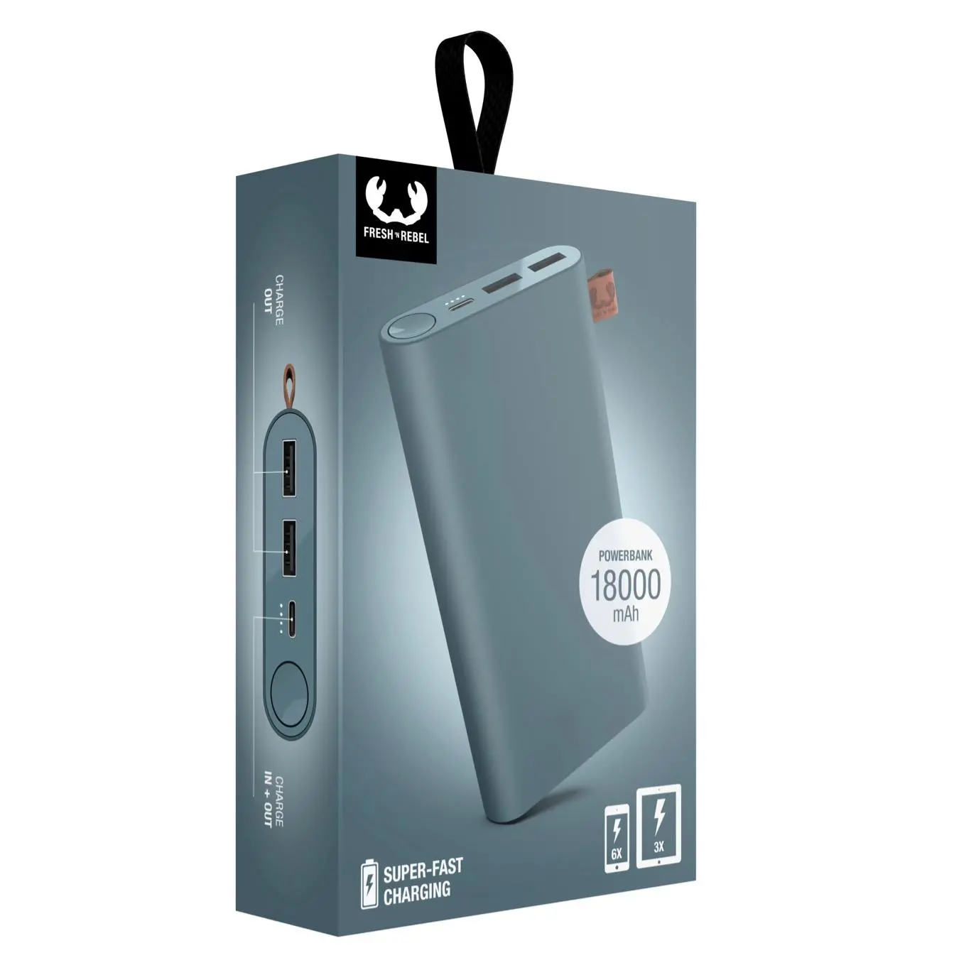 Powerbank Fresh 'n Rebel 18000mAh USB-C Dive blue
