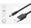 Kabel zasilający Unitek Y-C495BK kabel zasilający USB – wtyk DC 3.5/1.35 mm Czarny