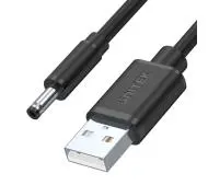 Unitek Y-C495BK kabel zasilający USB – wtyk DC 3.5/1.35 mm Czarny