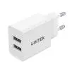 Ładowarka sieciowa Unitek 2x USB-A 12 W Biały