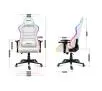 Fotel Huzaro Force 6.0 RGB LED Gamingowy do 130kg Skóra ECO Biały