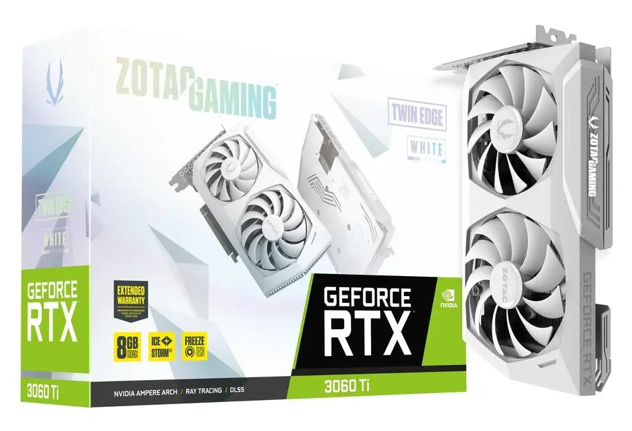 Karta graficzna Zotac GeForce RTX 3060 Ti Twin Edge White Edition 8GB GDDR6 256bit DLSS