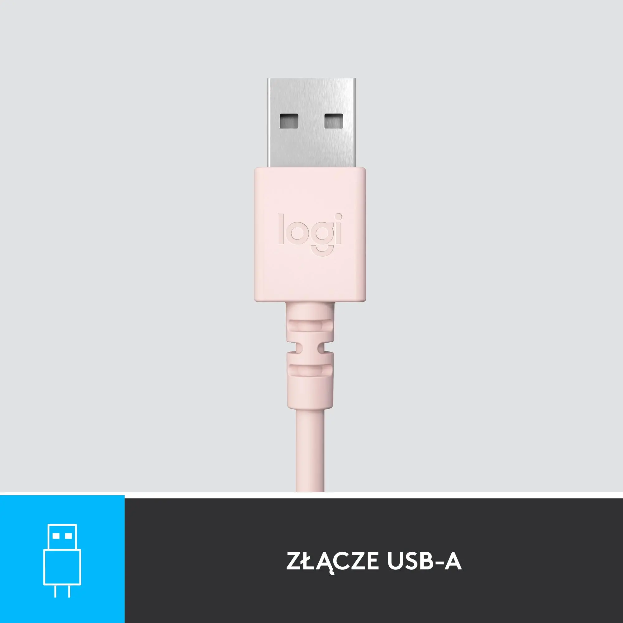 Słuchawki przewodowe z mikrofonem Logitech H390 Nauszne Różowy
