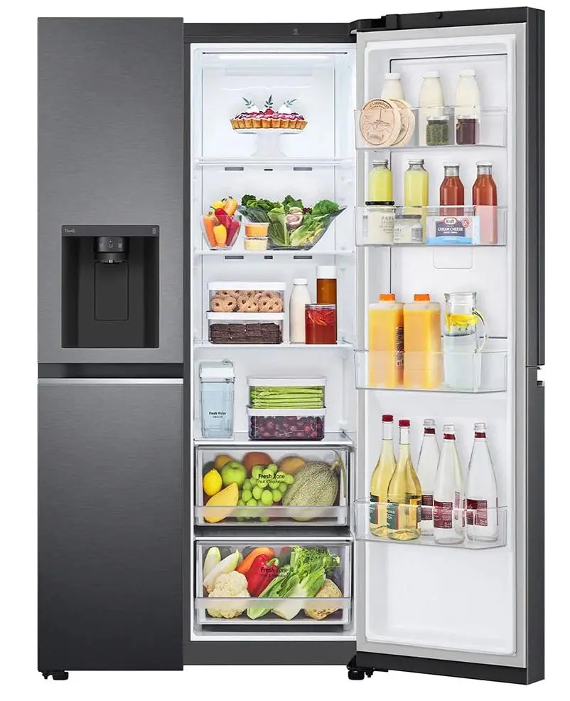 Lodówka LG GSJV71MCTE Pełny No Frost 179cm Dystrybutor wody Zdalne sterowanie Ciemny grafit mat