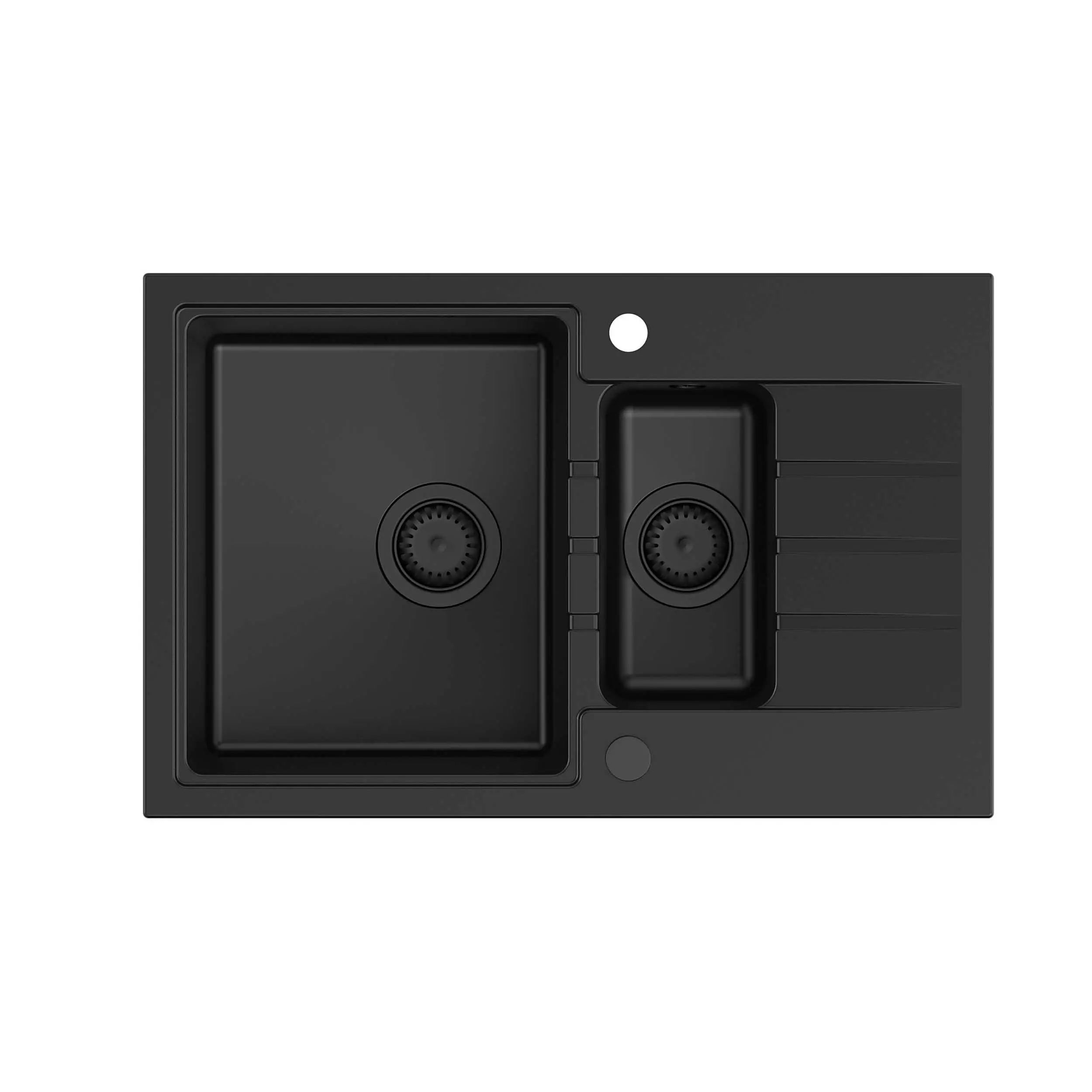 Zlewozmywak Quadron HCQP57850BLM_PC Peter 156 Granitowy Czarny mat