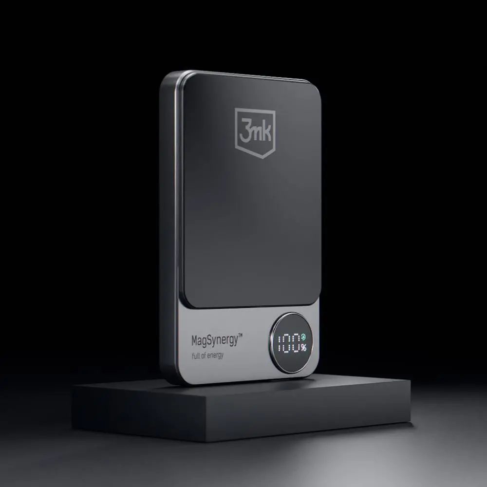 Powerbank 3mk MagSynergy 10000mAh 18W MagSafe QI USB-C Lightning Grafitowy