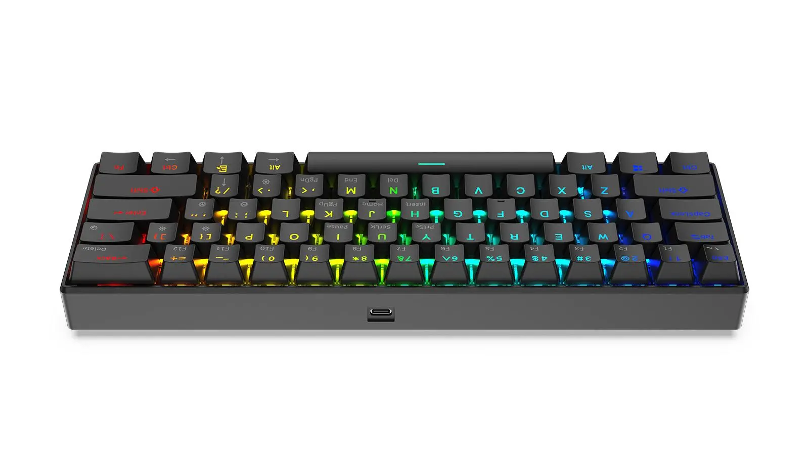 Klawiatura mechaniczna Krux Neo PRO RGB Wireless Gateron Yellow Czarny