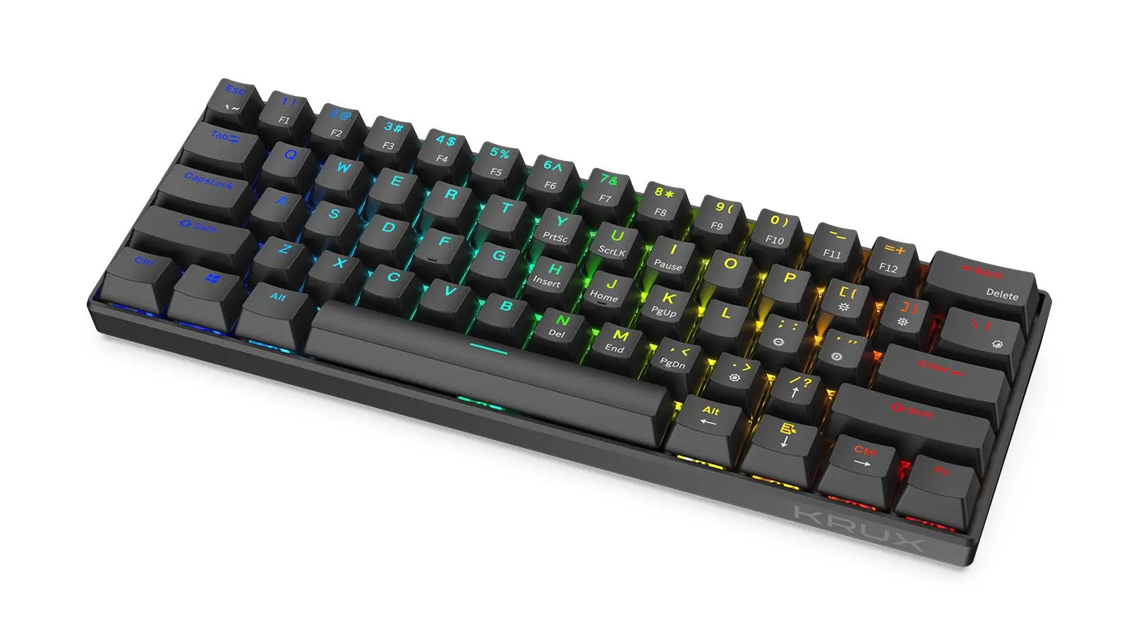 Klawiatura mechaniczna Krux Neo PRO RGB Wireless Gateron Yellow Czarny