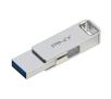 PenDrive PNY Duo Link 128GB USB 3.2 Typ C / USB 3.2 Srebrny