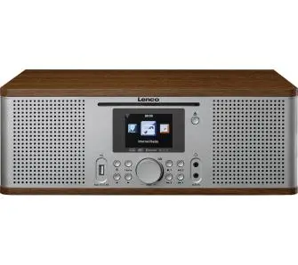 Radioodbiornik Lenco DIR-270WD Radio FM DAB+ Internetowe Bluetooth Srebrno-brązowy