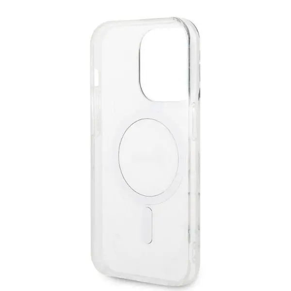 Zestaw Guess GUBPP14XHMEACSK ładowarka indukcyjna + etui Marble MagSafe do iPhone 14 Pro Max