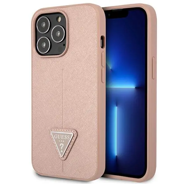 Etui Guess Saffiano Triangle Logo GUHCP14XPSATLP do iPhone 14 Pro Max