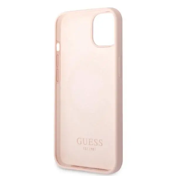 Etui Guess Silicone Logo Plate MagSafe GUHMP13MSBPLP do iPhone 13