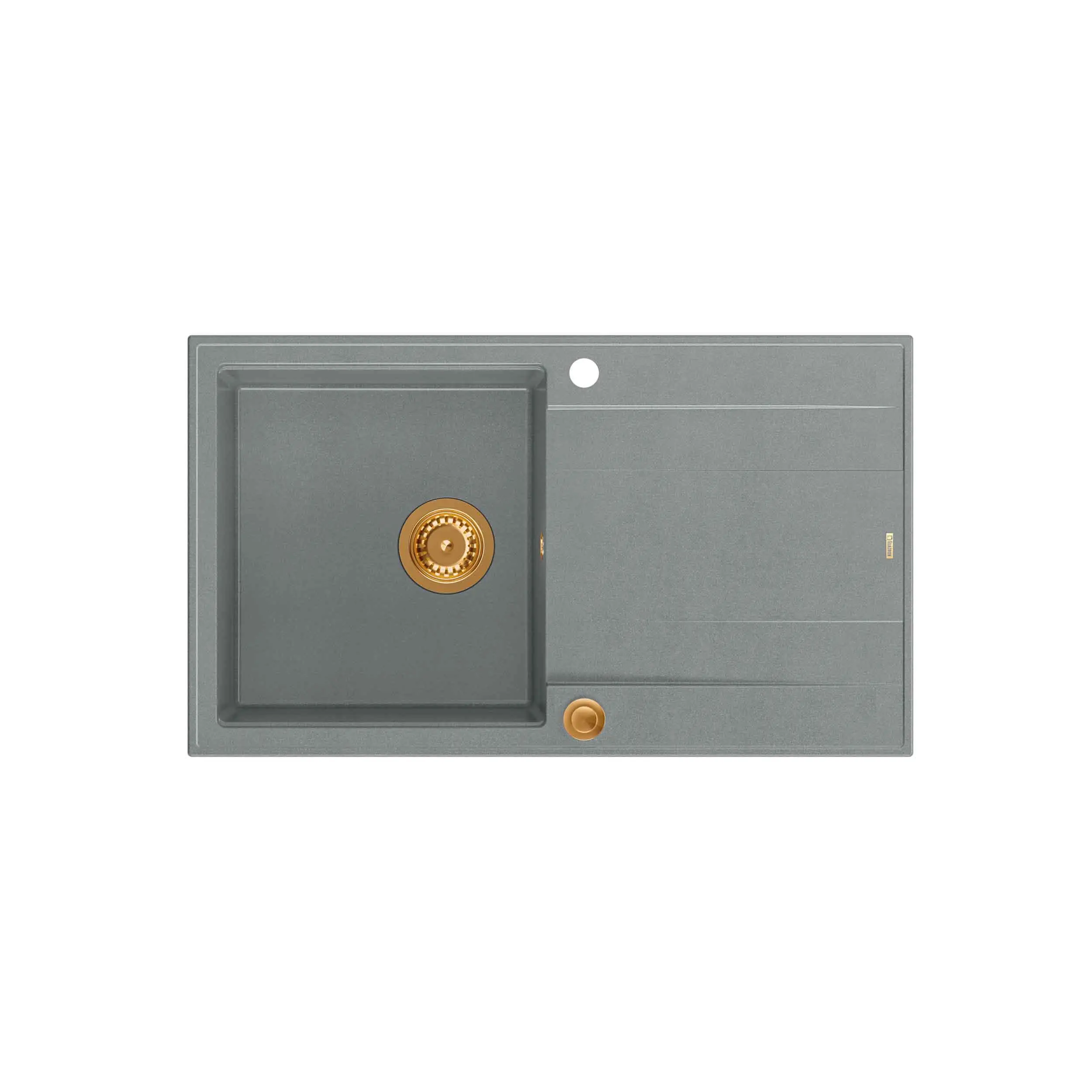 Zlewozmywak Quadron HCQE8650U5_PVDC1 P2O Evan 111 Granitowy Szary/Miedziany