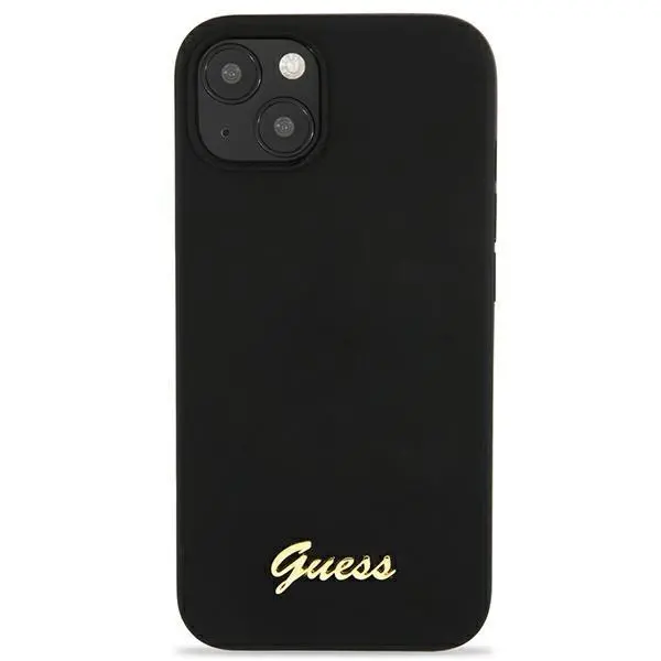 Etui Guess Silicone Script Gold Logo Magsafe GUHMP13MLSLMGBK do iPhone 13