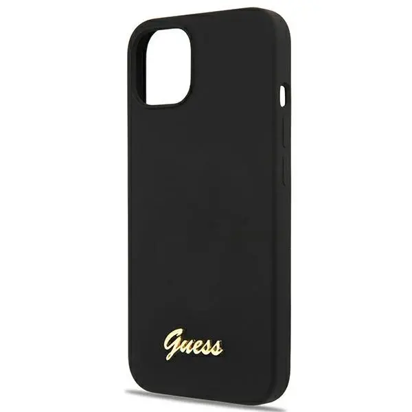 Etui Guess Silicone Script Gold Logo Magsafe GUHMP13MLSLMGBK do iPhone 13